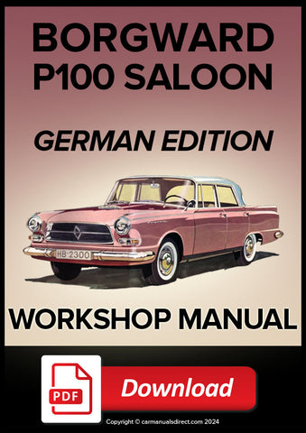 BORGWARD P100 Saloon Factory Workshop Manual | PDF Download | carmanualsdirect