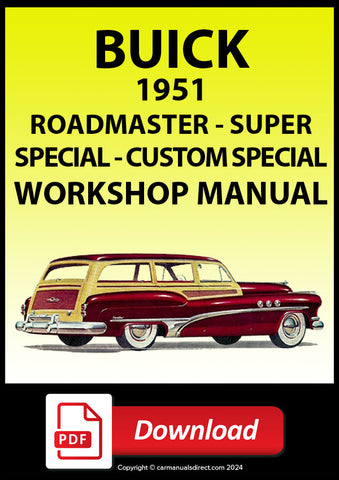 BUICK 1951 Roadmaster - Super and Special Workshop Manual | PDF Download | carmanualsdirect