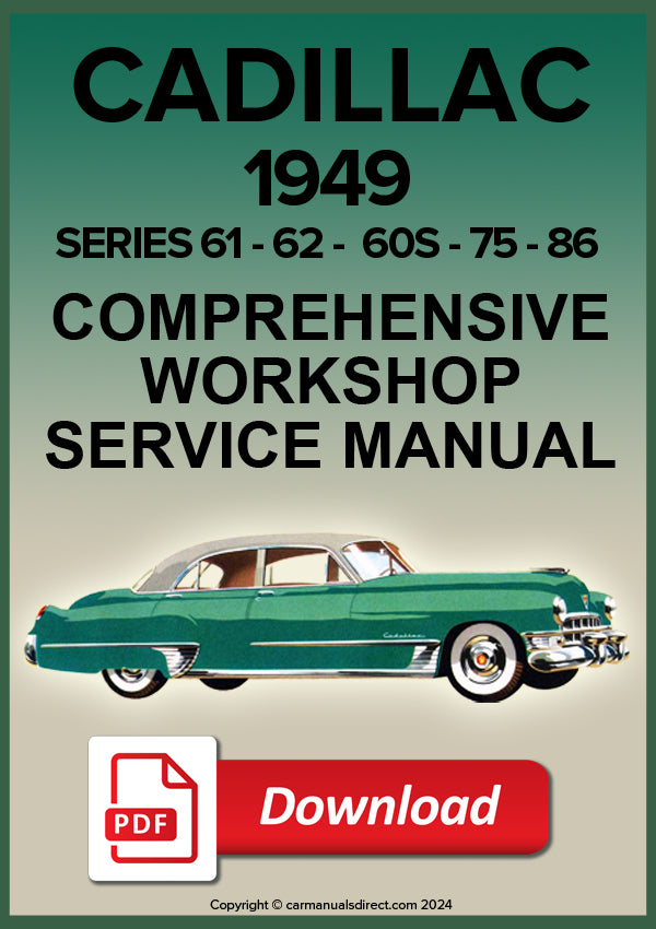 CADILLAC 1949 60S - 61 - 62 - 75 - 86 Comprehensive Workshop Manual | PDF Download | carmanualsdirect