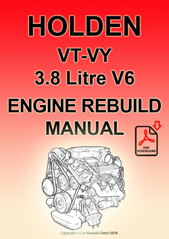 Holden VT-VY 3.8 Litre V6 Comprehensive Engine Rebuild Manual | PDF Download | carmanualsdirect