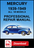 Mercury V8 Models 99A, 09A, 19A, 29A, 69M, 79M, 89M, 9CM 1939–1949 Workshop Service Manual PDF – Professional digital repair guide from Car Manuals Direct