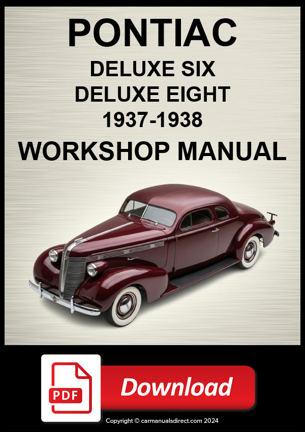 Pontiac Deluxe Six & Eight Cylinder 1937–1938 Shop Manual | PDF Download