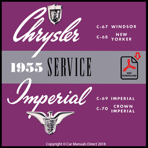 CHRYSLER Windsor. New Yorker. C300, Imperial, Crown Imperial 1955 Shop Manual | carmanualsdirect
