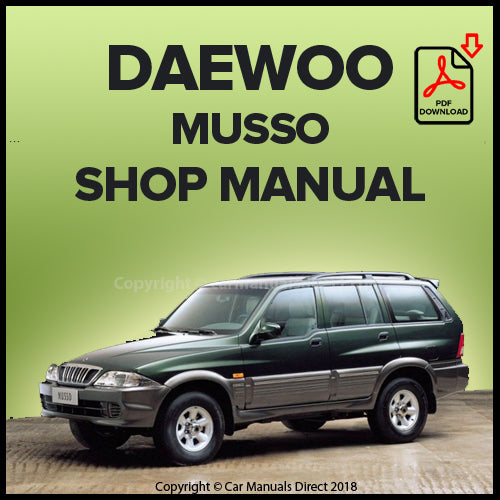 DAEWOO Musso Factory Workshop Manual | PDF Download | carmanualsdirect