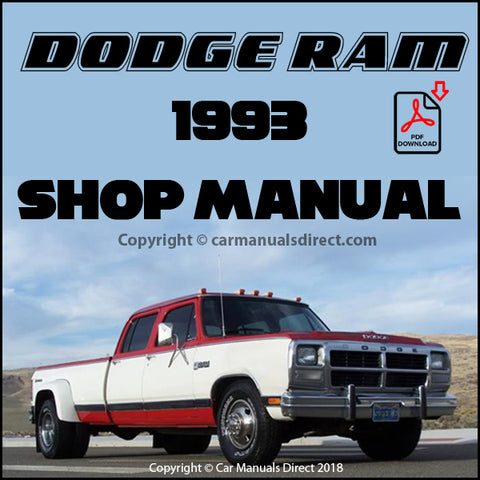 DODGE 1993 Ram Pick Up Factory Workshop Manual | PDF Download | carmanualsdirect