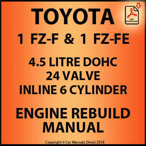 Toyota 1FZ-F and 1FZ-FE Factory Engine Rebuild Manual | PDF Download | carmanualsdirect