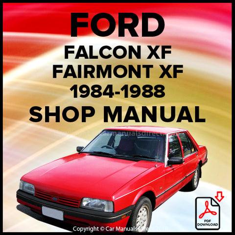 Ford Falcon GL, Falcon GL 'S' Pack, Falcon GL 25th Anniversary, Fairmont, Fairmont Ghia XF Series Factory Workshop Manual | carmanualsdirect