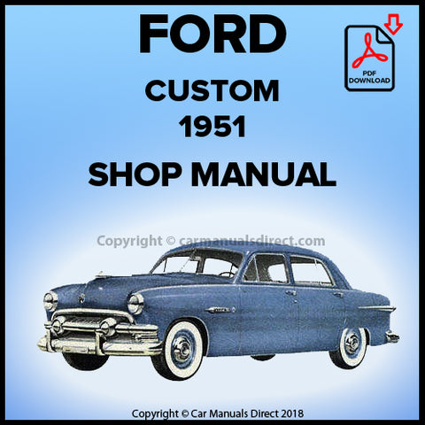 FORD Custom 1951 V8 Workshop Manual | PDF Download | carmanualsdirect