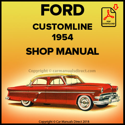 FORD Customline 1954 V8 Comprehensive Workshop Manual | PDF Download | carmanualsdirect