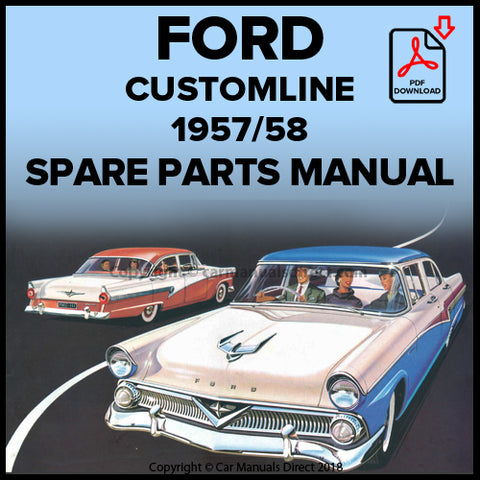 FORD Customline 1957-1958 Factory Spare Parts Catalogue Manual (Australian Models) | PDF Download | carmanualsdirect