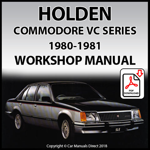 HOLDEN VC Commodore L, SL, SL/E 1980-1981 Factory Workshop Manual | PDF Download | carmanualsdirect