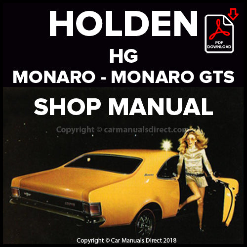 HOLDEN HG Monaro and Monaro GTS 1970-1971 Comprehensive Workshop Manual | PDF Download | carmanualsdirect