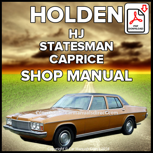 Holden HJ Statesman DeVille, Caprice HJ Factory Workshop Manual | carmanualsdirect
