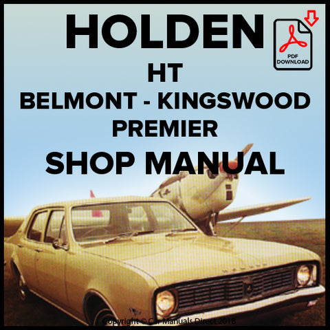 HOLDEN HT Belmont - Kingswood - Premier 1969-1970 Comprehensive Workshop Manual | PDF Download | carmanualsdirect