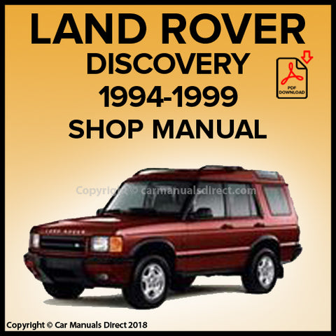 LAND ROVER Discovery 1994-1999 Factory Workshop Manual | PDF Download | carmanualsdirect