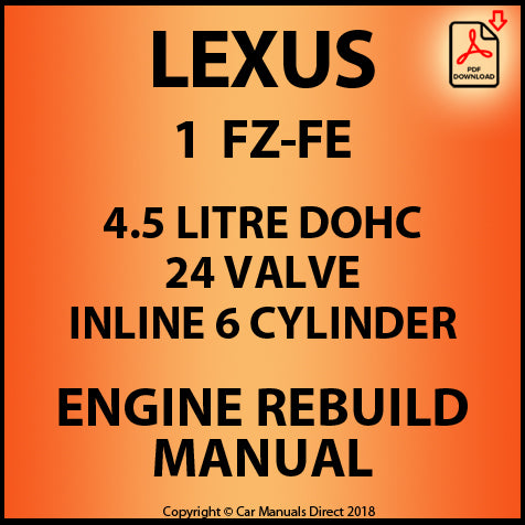 LEXUS 1FZ-FE Factory Engine Rebuild Manual | PDF Download | carmanualsdirect