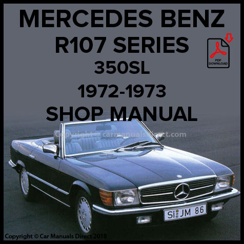 MERCEDES BENZ R107 350SL 1972-1973 Factory Workshop Manual | PDF Download | carmanualsdirect