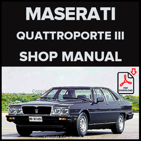 MASERATI Quattroporte III 1981-1994 Factory Workshop Manual | PDF Download | carmanualsdirect