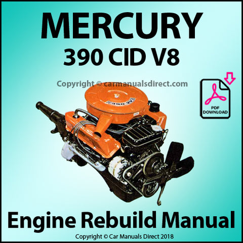 Mercury 390 CID V8 Factory Engine Rebuild Workshop Manual | PDF Download | carmanualsdirect