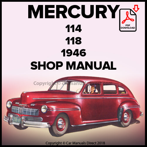 Mercury 1946 V8 114 and 118 Sedan Factory Workshop Manual | PDF Download | carmanualsdirect