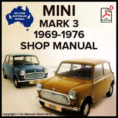 MINI - Mark 3 - 850cc - 1000cc - 1969-1976 Comprehensive Factory Workshop Manual - PDF Download | carmanualsdirect