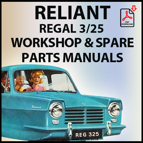 RELIANT Regal 1962-1965 Factory Workshop and Spare Parts Manual | PDF Download | carmanualsdirect