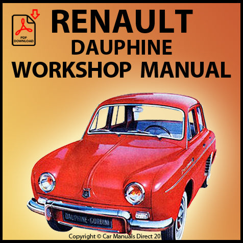 RENAULT Dauphine 1956-1967 Factory Workshop Manual | PDF Download | carmanualsdirect