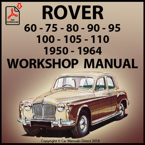 ROVER P4 60 - 75 - 90 - 100 - 105R - 105S - 110 1950-1964 Factory Workshop Manual | PDF Download | carmanualsdirect