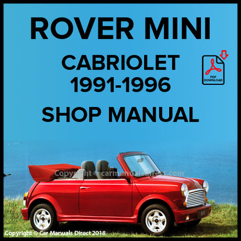 ROVER MINI Cabriolet 1991-1996 Factory Workshop Manual | PDF Download | carmanualsdirect