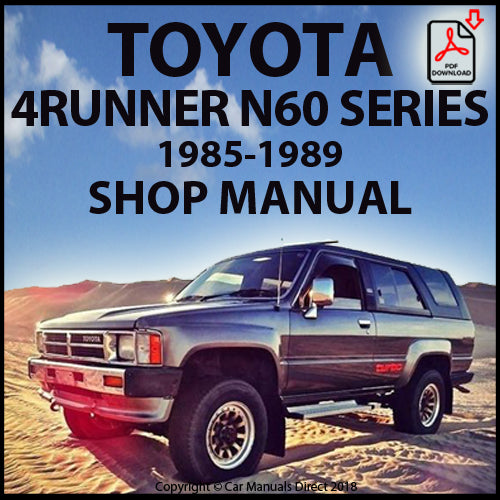 TOYOTA 4Runner and Surf N60 Series 1985-1989 Factory Workshop Manual | PDF Download | carmanualsdirect