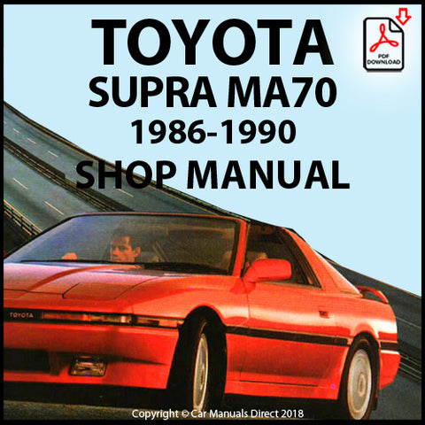 TOYOTA Supra MA70 1986-1990 Factory Workshop Manual | PDF Download | carmanualsdirect
