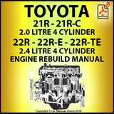 Toyota 21R - 21R-C - 22R - 22R-E - 22R-TE 4 Cylinder Petrol Factory Engine Rebuild Manual | PDF Download | carmanualsdirect