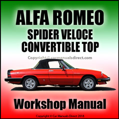 ALFA ROMEO Spider Veloce Convertible Top 1982-1993 Factory Workshop Manual | carmanualsdirect