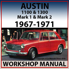 AUSTIN 1100 - Mark 1 - Countryman Mark 1 - Mark 2 - Countryman Mark 2 - 1300 - Countryman 1300 - Factory Workshop Manual | carmanualsdirect