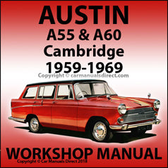 AUSTIN Cambridge - A55 Mark 2 - A60 - 1959-1969 - Factory Workshop Manual | carmanualsdirect