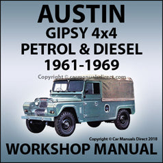 Austin Gipsy - M10 - M15 - Canvas Top - Hard Top - Personnel Carrier - Pick-up - 1958-1968 -Factory Workshop Manual | carmanualsdirect