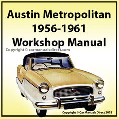 Austin Metropolitan | A Series| B Series |1500 Series | 1956-1961 | Workshop Manual | carmanualsdirect