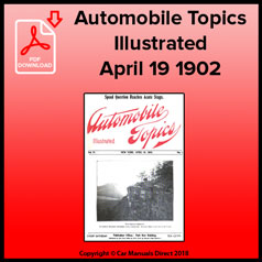 Automobile Topics Illustrated April 19 1902 Volume IV Number 1