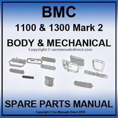 BMC 1100 - 1300 - Mark 2 - Factory Spare Parts Manual | carmanualsdirect