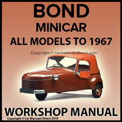 BOND - MINICAR - 1948-1967 - Workshop and Maintenance Manual - PDF Downloads | carmanualsdirect