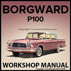 BORGWARD - P100 Saloon - Factory Workshop Manual - PDF Download