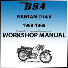 BSA - D14/4  - Bantam Supreme 175cc - Bantam Sports 175cc - Bushman 175cc - 1968-1969 -  Comprehensive Factory Workshop Manual | carmanualsdirect