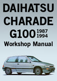 Daihatsu Charade G100 3 Door Hatchback | Charade G100  5 Door Hatchback | Charade G100 4 Door Sedan | 1987-1994 | Factory Workshop Manual | carmanualsdirect