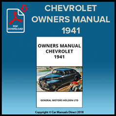 Chevrolet 1941 Owners Handbook (Australian) - FREE