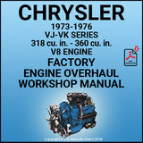CHRYSLER 1973-1976 318 & 360 V8 Factory Engine Service & Overhaul Manual | carmanualsdirect