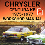 CHRYSLER 1975-1977 Centura XL and GL KB Series, Workshop Manual | carmanualsdirect