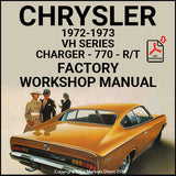 CHRYSLER 1972-1973 Charger, Charger 770 & R/T VH Series Factory Workshop Manual | carmanualsdirect