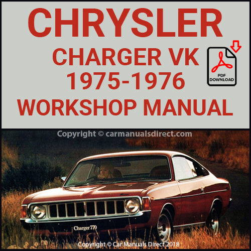 CHRYSLER 1975-76 CHARGER XL and 770 VK Series Workshop Manual | carmanualsdirect