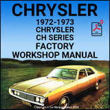 CHRYSLER 1972-1973 Chrysler VH Series Factory Workshop Manual | carmanualsdirect