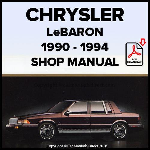 CHRYSLER 1990-1994 LeBaron Factory Workshop Manual | carmanualsdirect